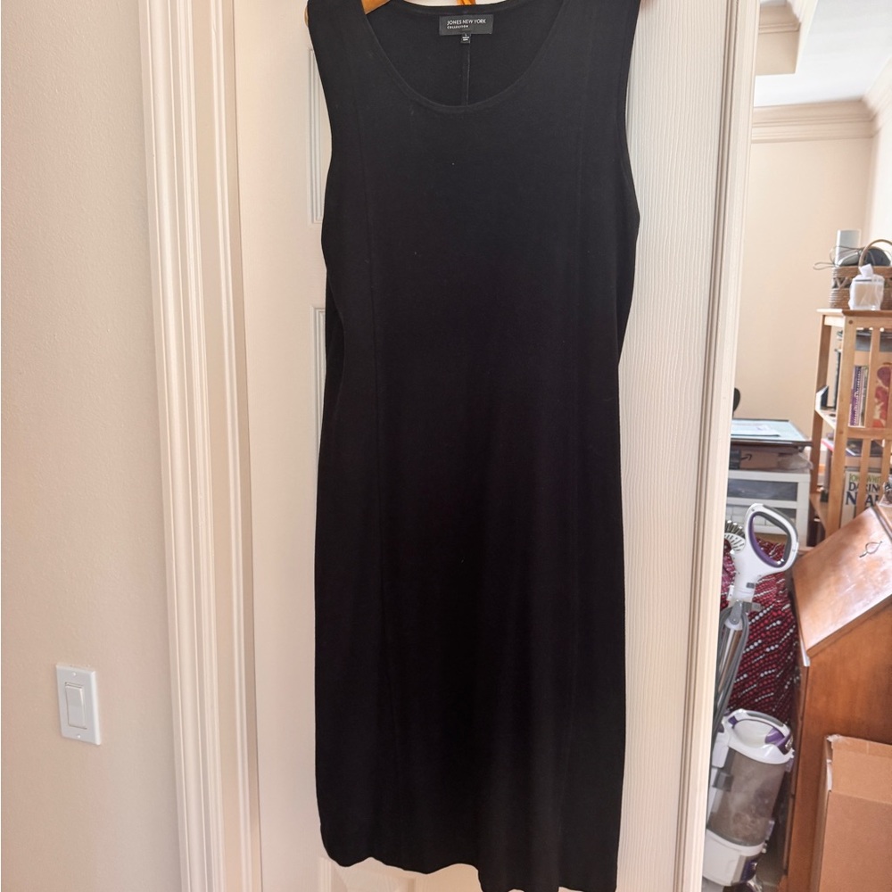 Jones NY Elegant Black Midi Dress